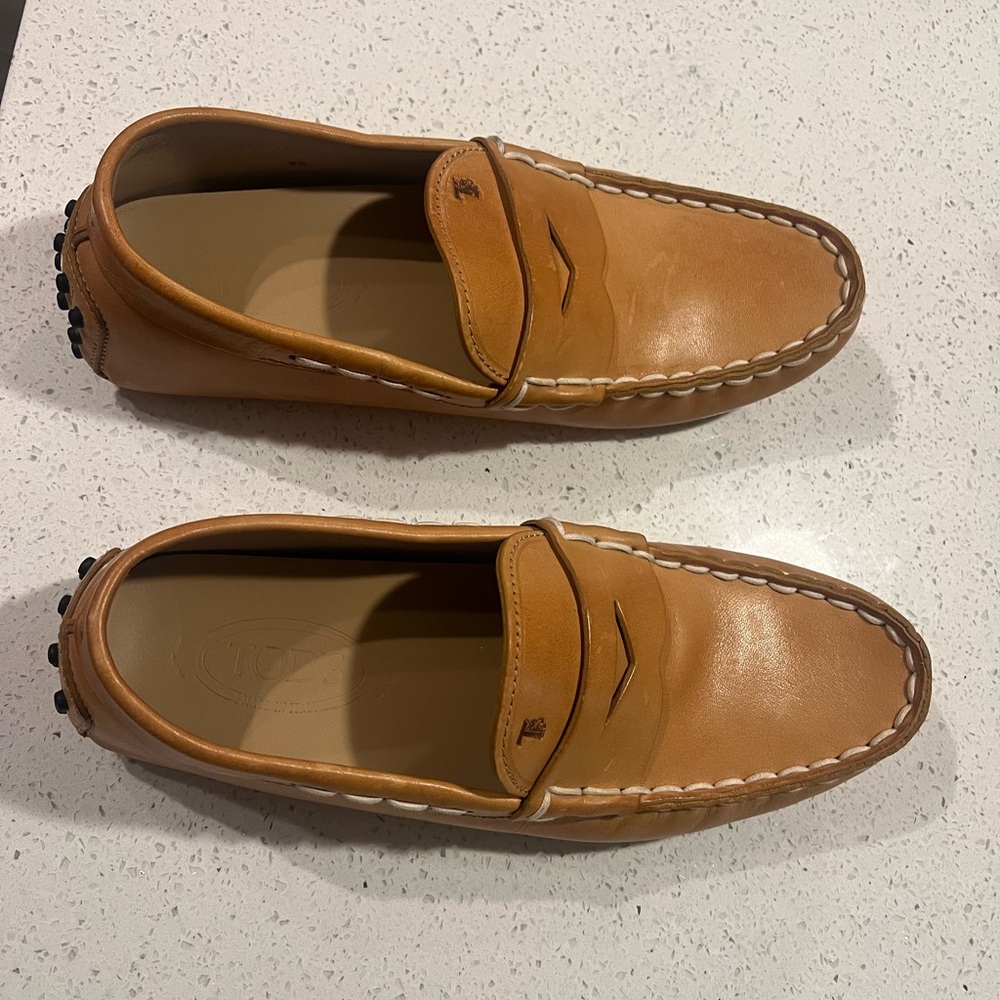 Tod's Light Brown Leather Loafers